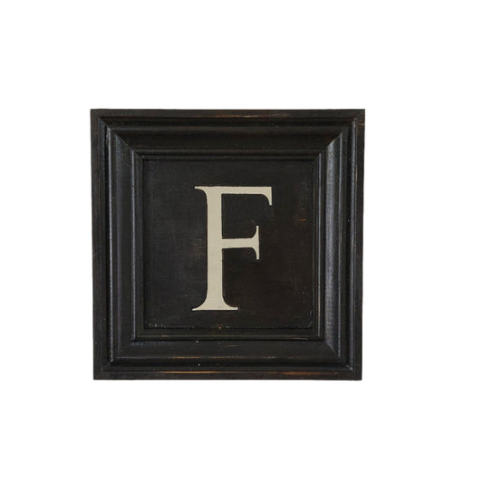 Letter F - White