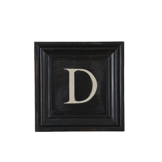 Letter D - White