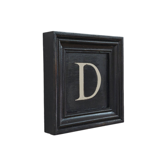 Letter D - White