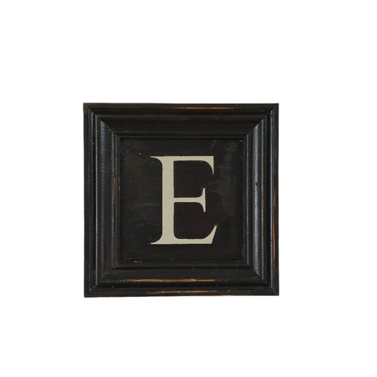 Letter E - White