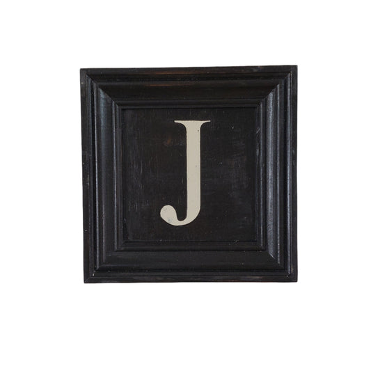 Letter J - White