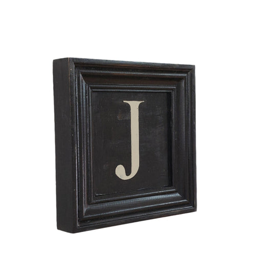 Letter J - White