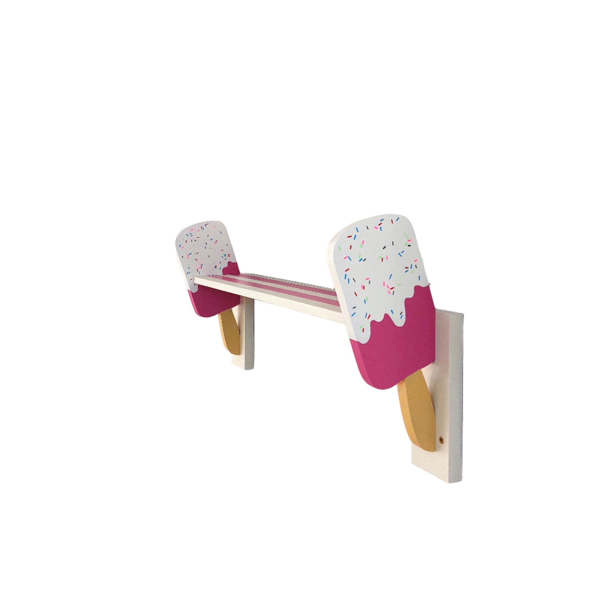 Pink ice cream shelf design