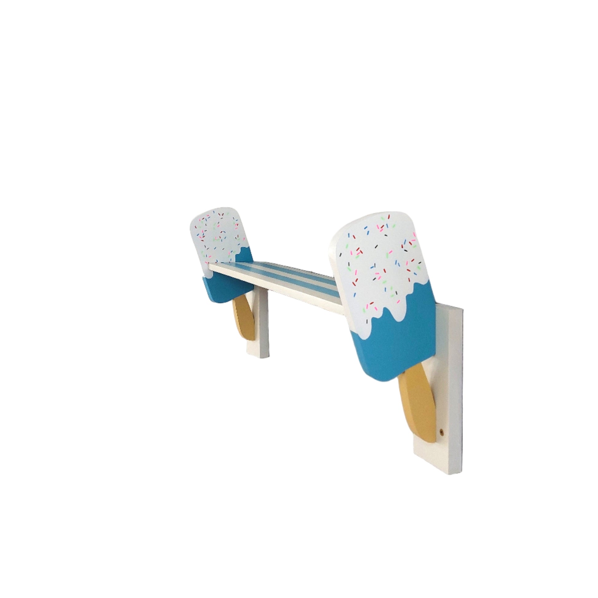 Decorative shelf with ice cream designs