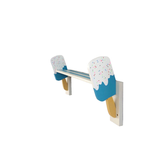 Decorative shelf with ice cream designs