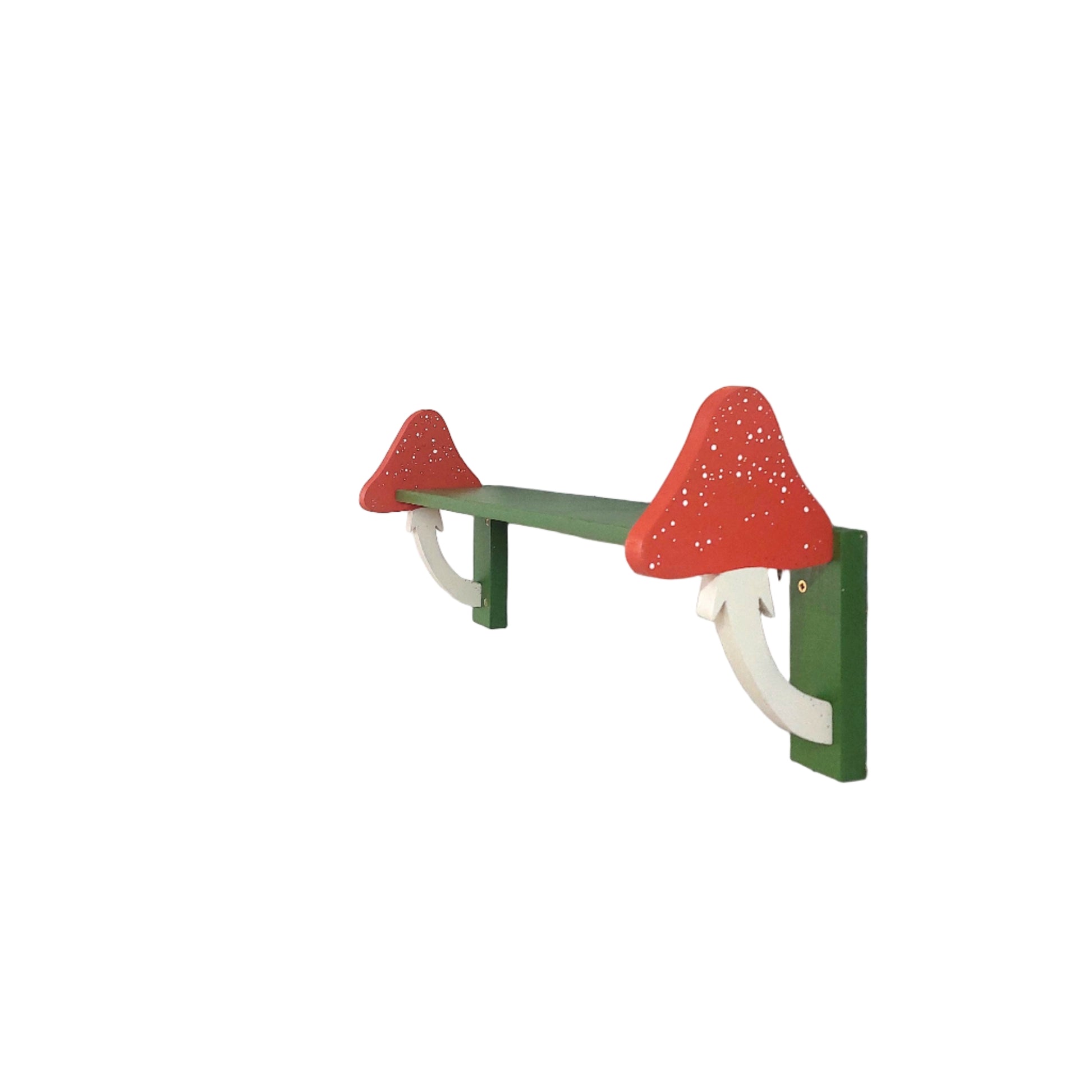 a display shelf in the shape of a mushroom