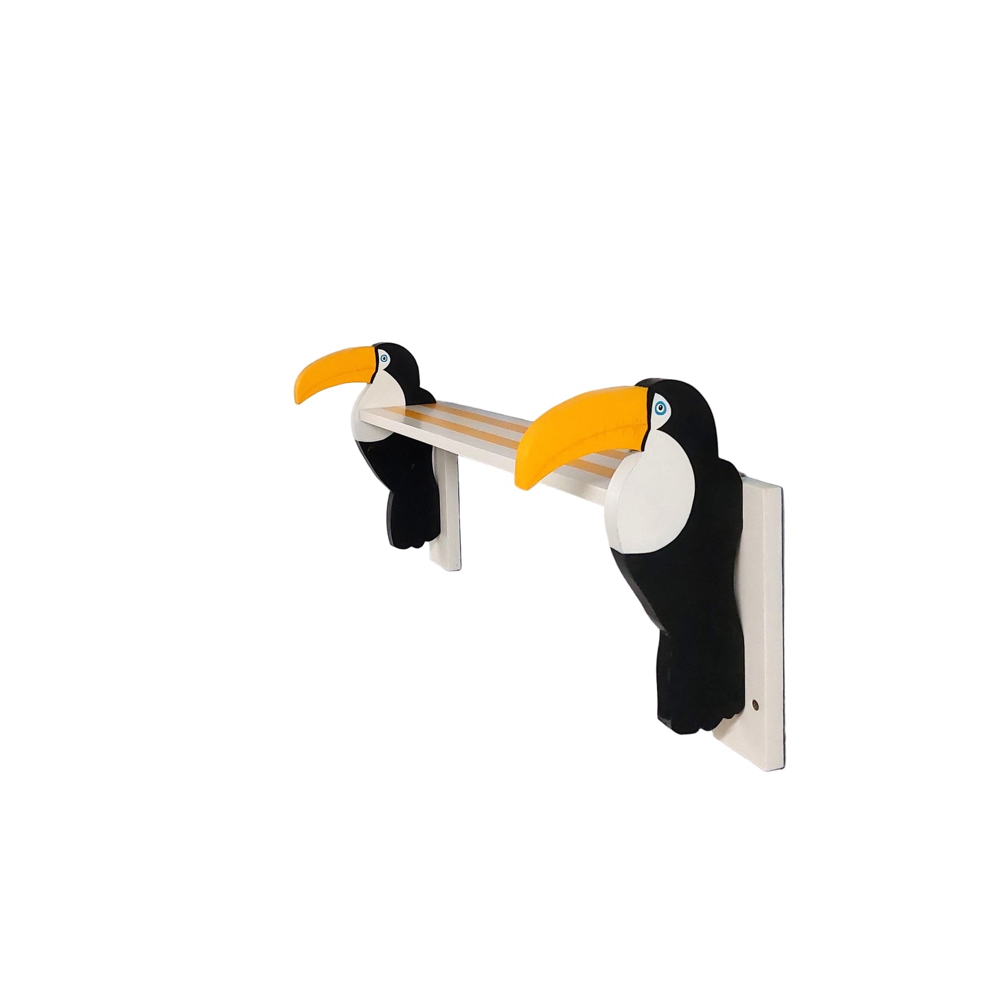 Toucan with Orange Striped Shelf